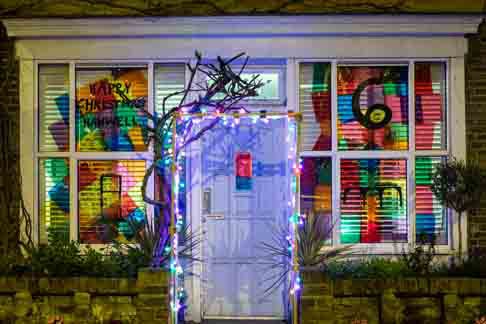 Community Display 2nd Place - Olde Hanwell Advent Window Project 