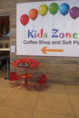 The Kids Zone is well signposted in store