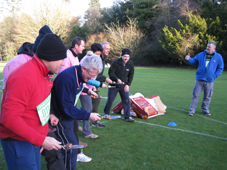 Start of the bulb and trowel race