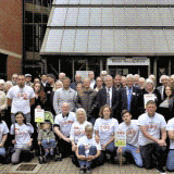 Supporters of Hare Hatch Sheeplands outside Wokingham Borough Council's offices.