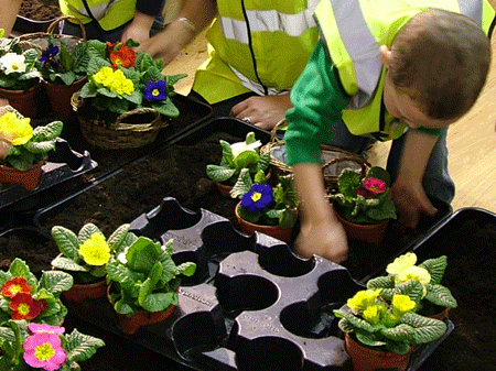 As part of their new “Create & Grow” programme of activities for Children, Squire’s Garden Centres gave children the chance to put together their own colourful container creation for Mother's Day.