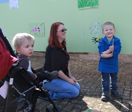 Family fun at Burcott mural.jpg